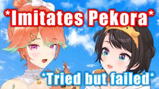 Kiara Perfectly Imitates Pekora But Subaru Failed Horribly【Hololive】