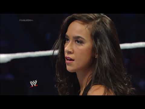 FULL MATCH: 1080pHD WWE Smackdown 08/15/14 AJ Lee vs Eva Marie with AJ Lee & Paige Brawl