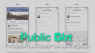 Facebook new feature - sell items in groups