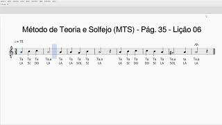 Playback para Lição 06, Página 35 do Método de Teoria e Solfejo - 2ª Edição (MTS)