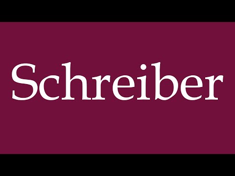 How to Pronounce ''Schreiber'' Correctly in German