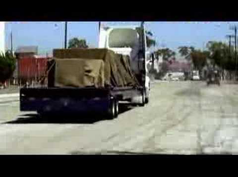 Cameron highjack's van, fights T-888 & removes his CPU