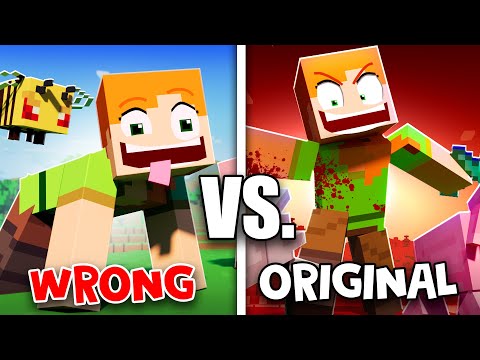 WRONG vs. ORIGINAL "Angry Alex" 🎵 Minecraft Animation Music Video