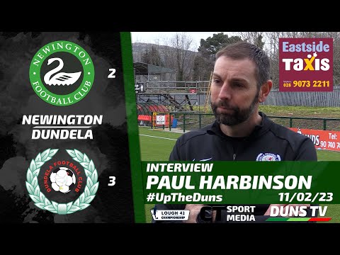 Paul Harbinson Interview - Newington Vs Dundela - 11th February 2023
