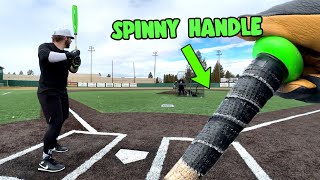 Video thumbnail for Hitting with the EASTON MAKO TORQ (bat with the spinny handle) | BBCOR Baseball Bat Review by The Baseball Bat Bros