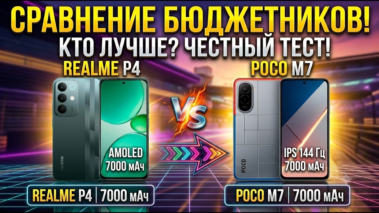 СРАВНЕНИЕ REALME P4 И POCO M7 | АВТОНОМНЫЕ БЮДЖЕТНИКИ
