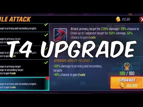 T4 ABILITY UPGRADE FOR 7 STAR SPIDER-MAN! - Marvel Strike Force - MSF