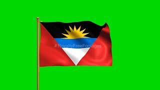 Antigua and Barbuda Flag, Antigua and Barbuda National Flag | Antigua and Barbuda Flag Green Screen