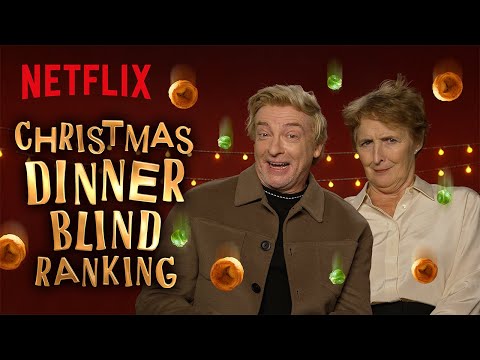 Thumbnail of the video: Rhys Darby & Fiona Shaw Blind Rank Christmas Food
