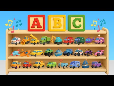ABC Vehicles Song 🚗🚒🚁 | Learn Alphabet & Phonics for Kids