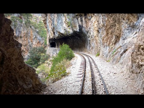 4K Cab View Odontotos Rack Railway Diakopto - Kalavrita in Peloponnese, Greece