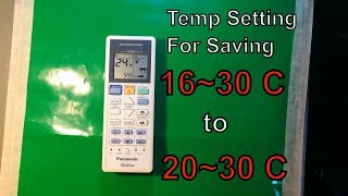 How to set temperature range on Panasonic AC remote Control