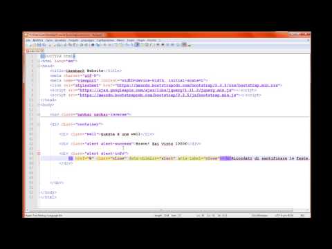 Bootstrap per Principianti 8 Well e Alert