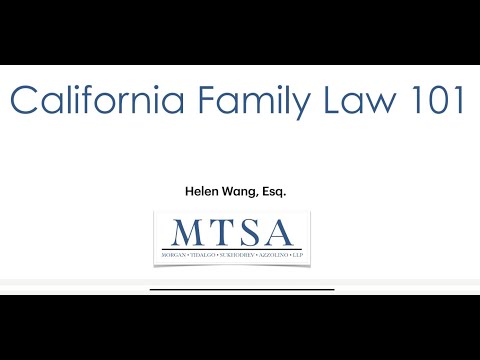 June 18, 2022 Webinar on California Family Law 101