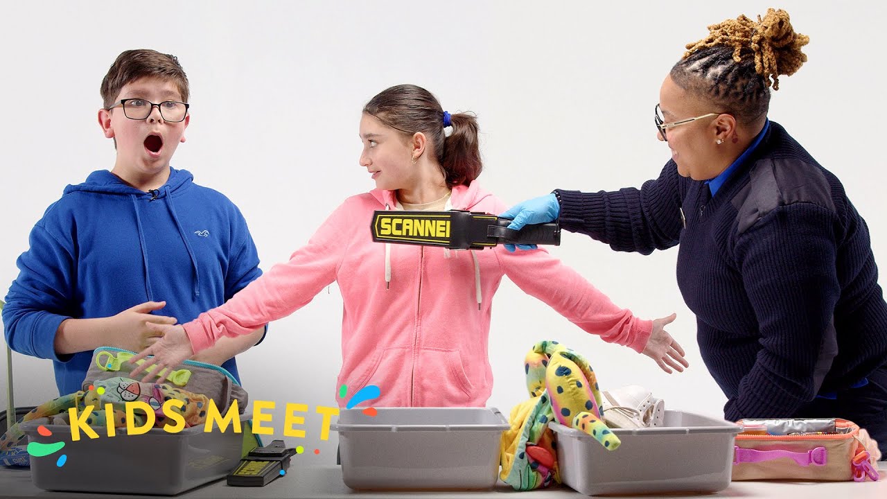 Kids Meet a TSA Agent | HiHo Kids - YouTube video featuring the word pull out