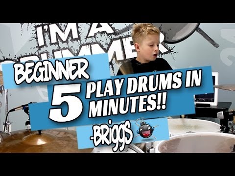 How to Play Drums in 5 Minutes Beginner Drum Lesson
