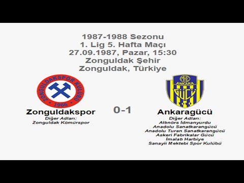 Zonguldakspor 0-1 Ankaragücü [HD] 27.09.1987 - 1987-1988 Turkish 1st League Matchday 5