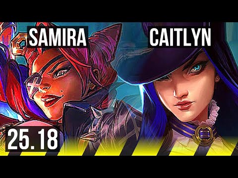 SAMIRA & Seraphine vs CAITLYN & Ashe (ADC) | 500+ games, Dominating | EUW Diamond | 25.18