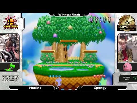 Smash 64: Hotline (Yoshi) V Spongy (Kirby) - Shattered 109 Tournament SSB64