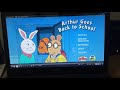 Arthur Goes Back To School Menu Walkthrough