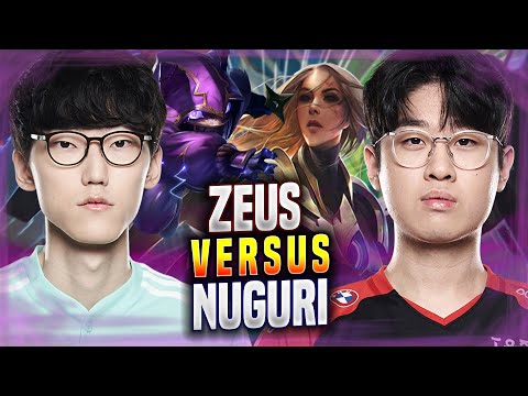 ZEUS vs NUGURI! - T1 Zeus Plays Kayle TOP vs DK Nuguri Kennen! | Season 2022