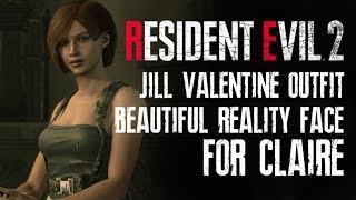 Resident Evil 2 Remake Jill Valentine Outfit and Beautiful Reality Face