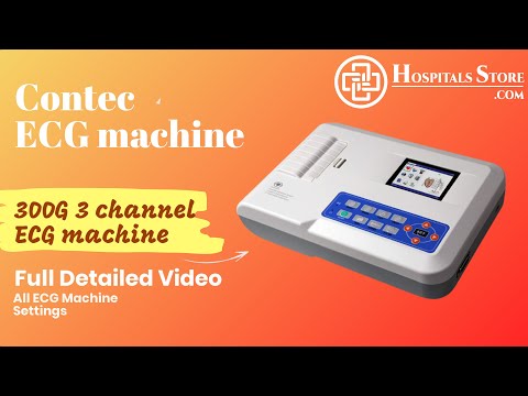 Contec 3channel ecg machine, 300g, portable, number of chann...