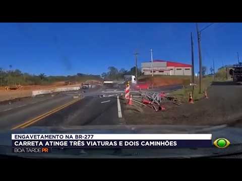 Flagrante: Engavetamento na BR-277 em Irati no Paraná