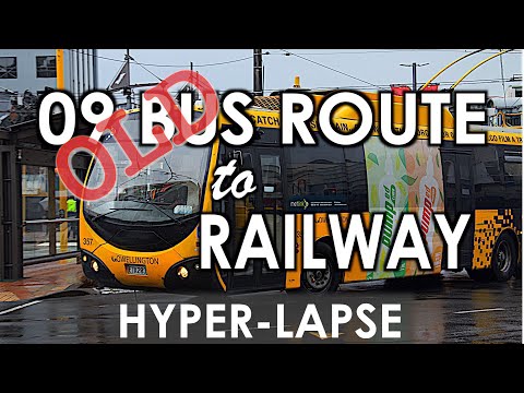 OLD 09 Weekday Bus Route from Aro Street to Railway Station, Wellington - Timelapse