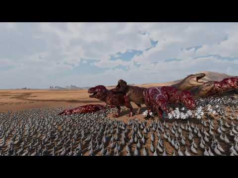 100000 Battle Duck's vs. 100 T Rex! - Ultimate Epic Battle Simulator 2