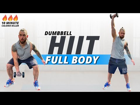 10 Min Dumbbell HIIT Full Body Workout | No Repeats | 15 exercises (perfect morning workout)