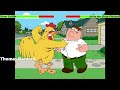 Peter Griffin vs. Ernie the Giant Chicken (Third Fight) with healthbars