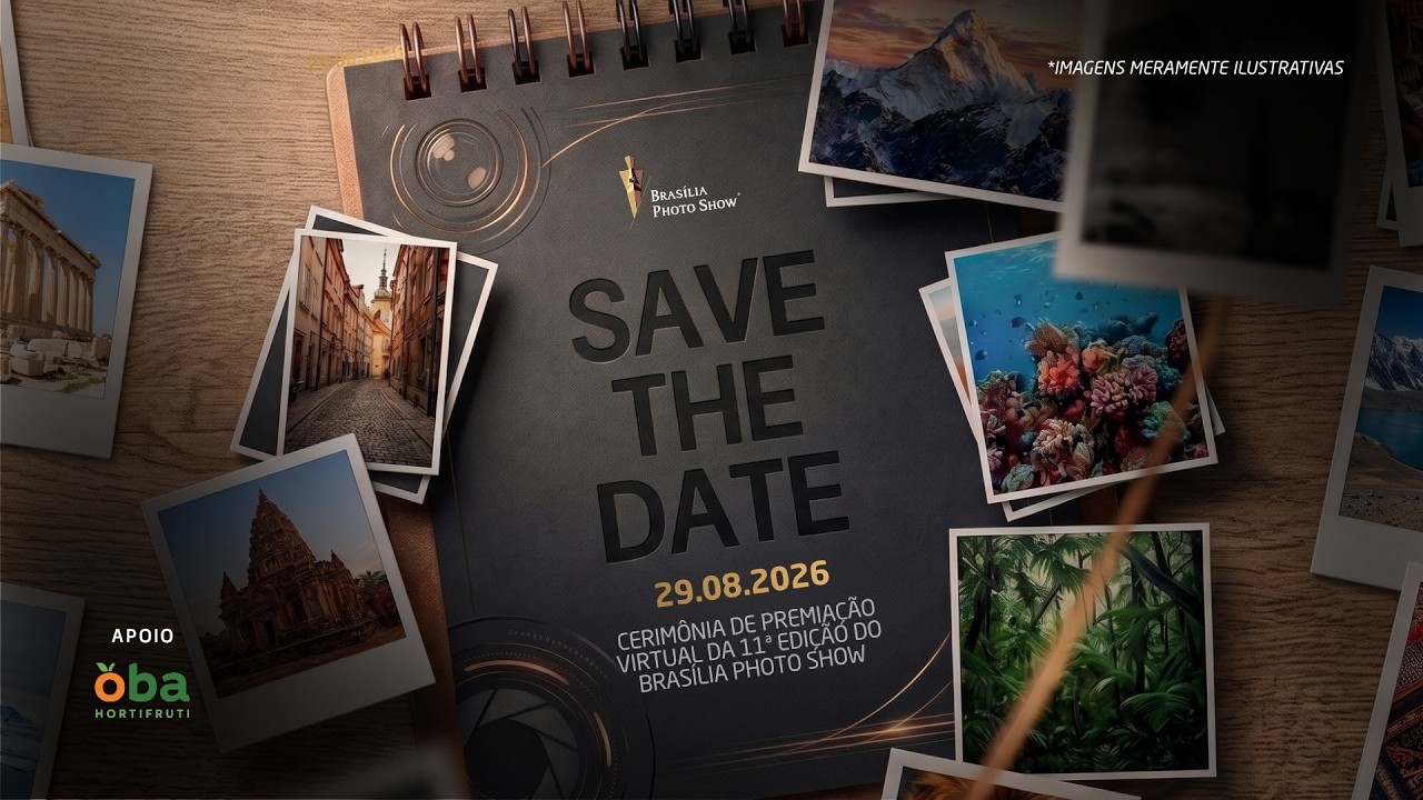 Evento de premiação do Brasília Photo Show 2026 às 18h30