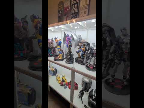 Custom Bror shelving for statues and high end collectibles