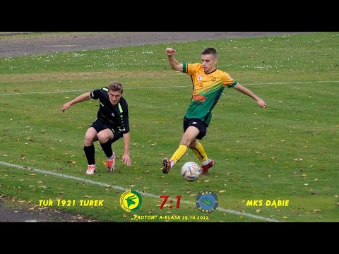 Tur 1921 Turek- MKS Dąbie 7:1, A-klasa, 29.10.2022