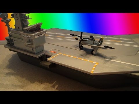 DISNEY'S PLANES MOVIE AIRCRAFT CARRIER PLAYSET TOY REVIEW WITH DUSTY CROPHOPPER