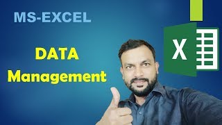Data Management - in Excel - By Amol Gulekar | in Hindi