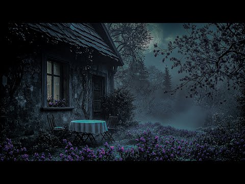 𝐌𝐢𝐬𝐭𝐲 𝐆𝐚𝐫𝐝𝐞𝐧 𝐂𝐨𝐭𝐭𝐚𝐠𝐞 𝐰𝐢𝐭𝐡 𝐍𝐢𝐠𝐡𝐭 𝐁𝐥𝐨𝐨𝐦𝐬 𝐀𝐦𝐛𝐢𝐞𝐧𝐜𝐞 | 𝐃𝐚𝐫𝐤 𝐀𝐜𝐚𝐝𝐞𝐦𝐢𝐚 𝐏𝐢𝐚𝐧𝐨 𝐟𝐨𝐫 𝐒𝐭𝐮𝐝𝐲𝐢𝐧𝐠, 𝐑𝐞𝐚𝐝𝐢𝐧𝐠, 𝐖𝐨𝐫𝐤𝐢𝐧𝐠