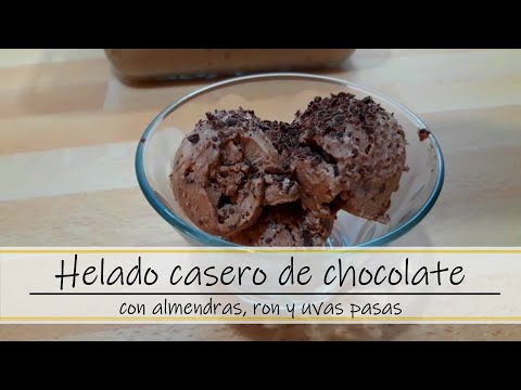 🍨Cómo hacer helado de chocolate con uvas pasas y ron ¡La receta casera perfecta!🍨🐞❤️👌