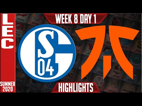 S04 vs FNC Highlights | LEC Summer 2020 W8D1 | Schalke 04 vs Fnatic
