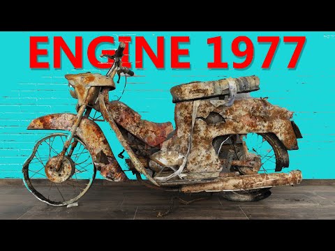 How to Restore an Old Motorcycle Jawa 50 Two Stroke Engine 1977