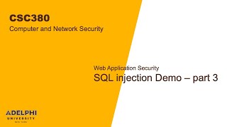 SQL Injection - Part 3