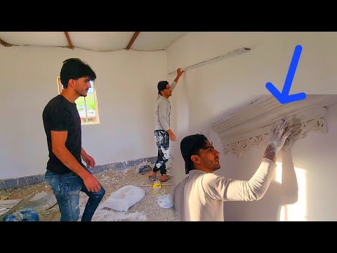 Ramin's Art: From White Walls to Creating Artistic Frames and Plaster Flowers