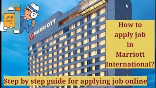 How to apply Job in Marriott brand