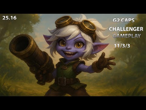 G2 CAPS Tristana | EUW Challenger Gameplay | Tristana vs Twisted Fate | Mid Lane Gameplay | 25.16