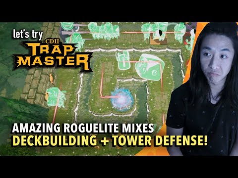 Let's Try: CD 2: Trap Master | Amazing roguelite mixes deckbuilding + tower defense!
