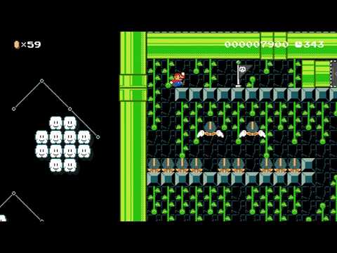Haunted Pipeline Tower ⚡️ by alec ⚡️ SUPER MARIO MAKER Raw GAMEPLAY
