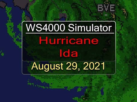 WS4000 Simulator - Galliano, Louisiana at Hurricane Ida landfall