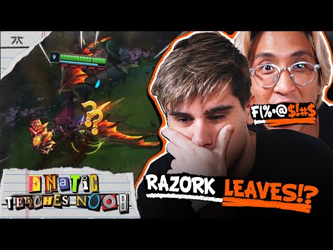 RAZORK RAGEQUITS! | RAZORK Teaches Noob PANTHEON | Fnatic Teaches Noob 2022