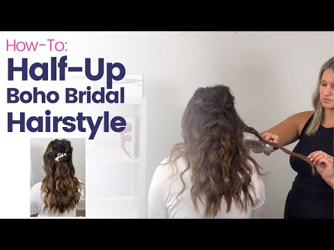 Half-Up-Half-Down Boho Bridal Hairstyle